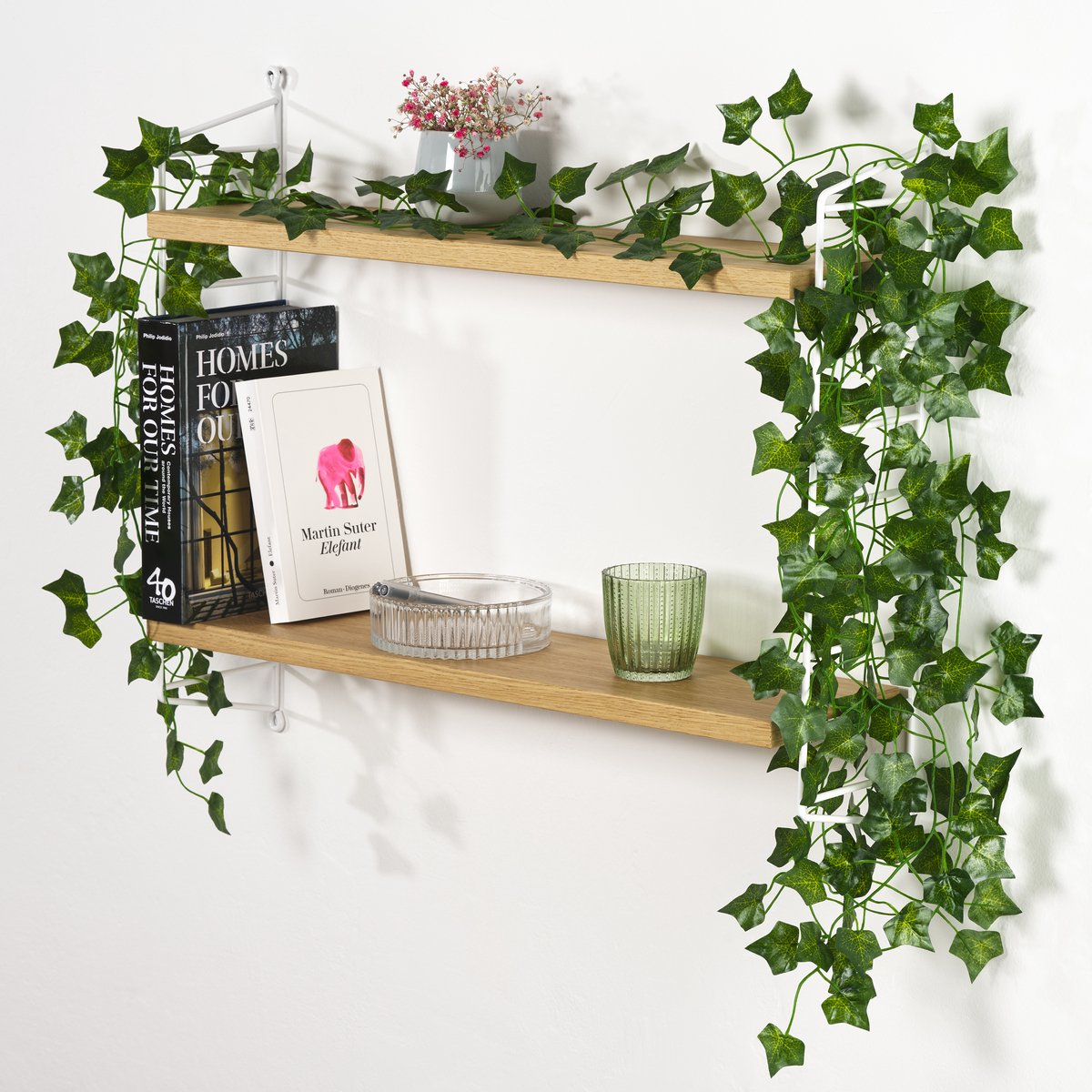 Kunstmatige Klimop 2m 2stuks, Nep Klimop Slinger Veel 165stuks Bladeren, Kunstmatige Planten, Kunstplanten Hangplanten Ranken Planten Hangend Klimop Ranken, Bruiloft Kamer Muur Balkon Bruiloft Tuin