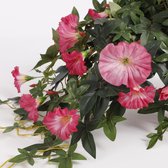 Plante artificielle Pétunia Rose foncé - L 50cm - Pot décoratif en céramique - Décorations Mica