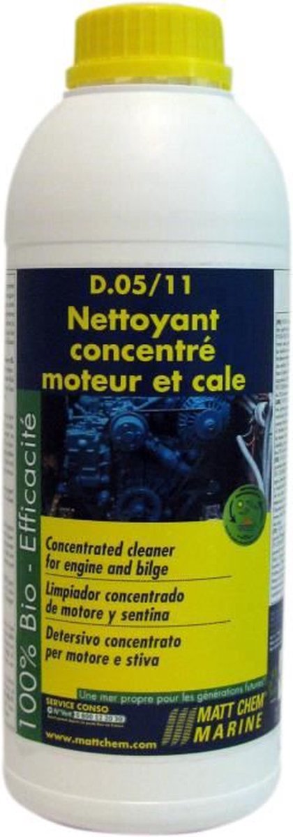 Motor- en Bilge reiniger D.05 / 11 Fles 1L MattChem Marine 1 liter (geconcentreerd)