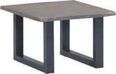 vidaXL Salontafel met natuurlijke randen 60x60x40 cm acaciahout grijs