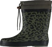 XQ Footwear - Regenlaarzen - Rubber laarzen - Dames - Festival - Panterprint - Rubber - groen - zwart - Maat 40