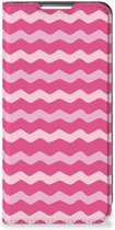 GSM Hoesje ontwerpen Geschikt voor Samsung Galaxy S22 Plus Fotohoesje Waves Pink