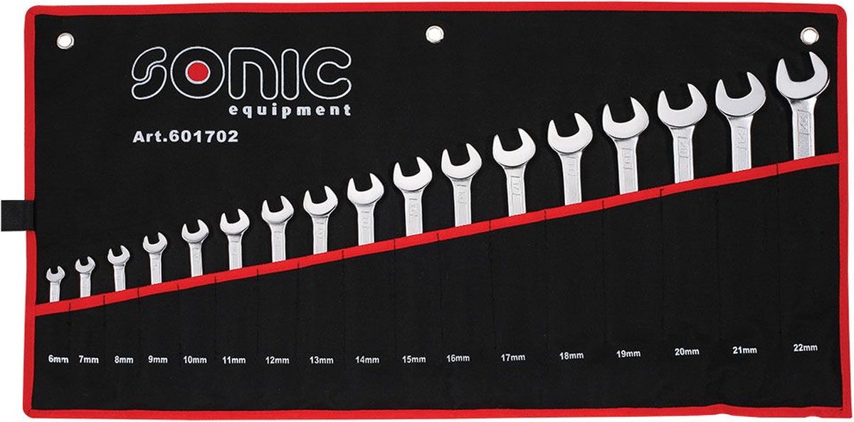 Sonic Ringsteeksleutel Set In Etui 17-delig
