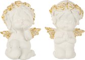 Engel - Engel | polyester | wit - goud | 9x7x (h)14 cm