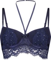 Hunkemöller Dames Lingerie Voorgevormde longline beugel bh Pauline  - Blauw - maat D85