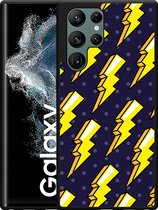 Galaxy S22 Ultra Hardcase hoesje Pop Art Lightning - Designed by Cazy