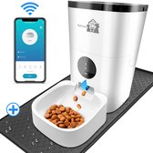PetForYou® - Automatische Voerbak op Wi-Fi - Voerautomaat voor Kat en Hond - Inclusief App - Inclusief Placemat Voerautomaat - 4L -  Pet Feeder - Instelbaar voedingsschema – Stemre
