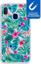 Samsung Galaxy A20e Hoesje - My Style - Magneta Serie - TPU Backcover - White Jungle - Hoesje Geschikt Voor Samsung Galaxy A20e