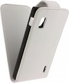 Xccess Leather Flip Case LG Optimus G E975 White