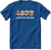 1975 Limited Edition T-Shirt | Goud - Zilver | Grappig Verjaardag en Feest Cadeau Shirt | Dames - Heren - Unisex | Tshirt Kleding Kado | - Donker Blauw - XXL