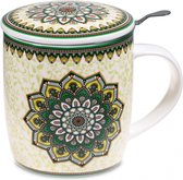 Set de tasses à thé Mandala vert - Porcelaine - 400 - Vert