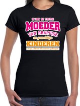 Ik ben de trotse moeder van geweldige kinderen cadeau t-shirt - zwart voor dames - verjaardag / bedankt shirt / moederdag XL