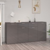 Decoways - Dressoir 160x36x75 cm spaanplaat hoogglans grijs