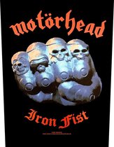 Motorhead - Iron Fist Rugpatch - Zwart