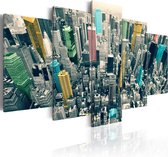 Schilderij - Een kleurrijke dag in New York.