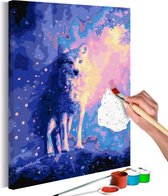 Doe-het-zelf op canvas schilderen - Wolf.