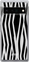 6F hoesje - geschikt voor Google Pixel 6 Pro -  Transparant TPU Case - Zebra Print #ffffff