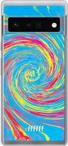 6F hoesje - geschikt voor Google Pixel 6 Pro -  Transparant TPU Case - Swirl Tie Dye #ffffff