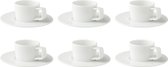 Palmer Espressokop en schotel White Delight 7 cl - 13 cm Wit Porselein 6 stuk(s)