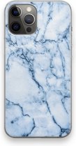 Case Company® - iPhone 12 Pro Max hoesje - Blauw marmer - Soft Case / Cover - Bescherming aan alle Kanten - Zijkanten Transparant - Bescherming Over de Schermrand - Back Cover