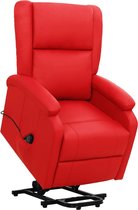vidaXL Sta-op-stoel verstelbaar kunstleer rood