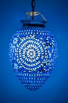 Oosterse mozaïek hanglamp Carica - blauw