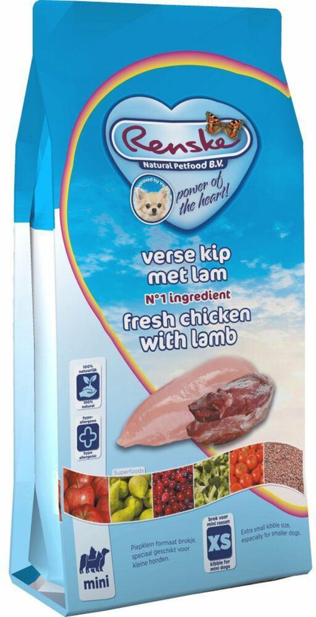 Renske Renske Super Premium Hondenvoer Mini Kip - Lam 600 gr