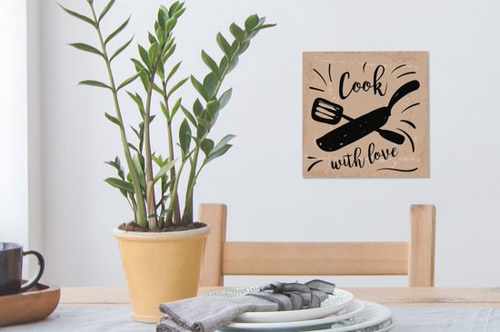Une illustration d'une poêle à frire toile 20x20 cm - petit - Tirage photo sur toile (Décoration murale salon / chambre)