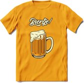 Biertje! T-Shirt | Bier Kleding | Feest | Drank | Grappig Verjaardag Cadeau | - Geel - XL