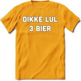 Dikke Lul 3 Bier T-Shirt | Bier Kleding | Feest | Drank | Grappig Verjaardag Cadeau | - Geel - L