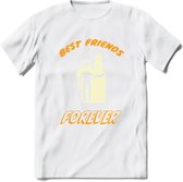 Best Friends Forever T-Shirt | Bier Kleding | Feest | Drank | Grappig Verjaardag Cadeau | - Wit - L