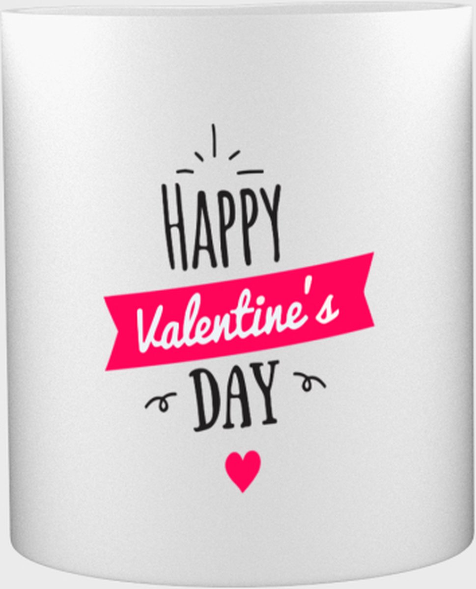 Akyol - Happy Valentines Day Mok met opdruk - Liefdes Mok gepersonaliseerd- Valentijn cadeautje voor hem - Valentijn cadeautje voor haar - Valentijnsdag cadeau - Valentijn cadeautje love - Valentijnsdag voor mannen