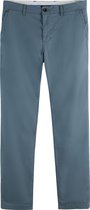Scotch and Soda - Chino Stuart Blauw - Regular-fit - Chino Heren maat W 34 - L 34