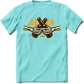 Proost T-Shirt | Bier Kleding | Feest | Drank | Grappig Verjaardag Cadeau | - Licht Blauw - M