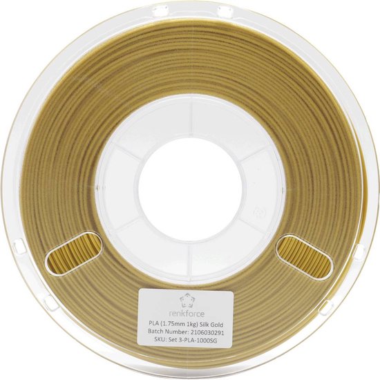 Renkforce RF-4738602 Renkforce Filament PLA kunststof 1.75 mm 1000 g Goud  (zijde) 1