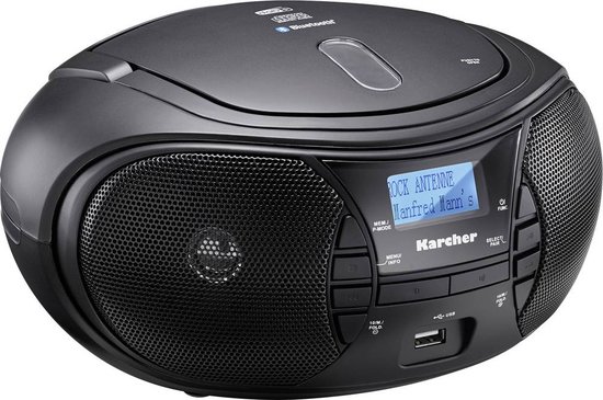 Draagbare cd-speler - boombox - CD/CD-R - USB - FM-radio - AUX-ingang - hoofdtelefoonaansluiting - CD-speler - kinderradio - radio - cd - stereo-installatie - compact systeem (donkerblauw