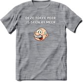 Deze toffe peer is geen 49 meer T-Shirt | Grappig Abraham 50 Jaar Verjaardag Kleding Cadeau | Dames – Heren - Donker Grijs - Gemaleerd - XXL