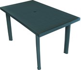 Decoways - Tuintafel 126x76x72 cm kunststof groen