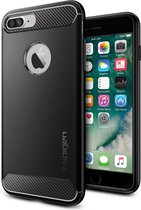 Apple iPhone 7 Plus Hoesje - Spigen - Rugged Armor Serie - TPU Backcover - Zwart - Hoesje Geschikt Voor Apple iPhone 7 Plus