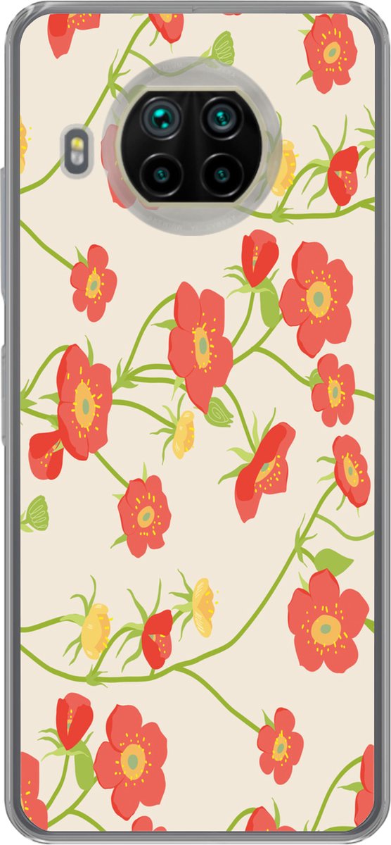 Telefoonhoesje Geschikt voor Xiaomi Mi 10T Lite 5G hoesje - Bloem - Veldbloemen - Patronen - Siliconen Telefoonhoesje Telefoonhoesje