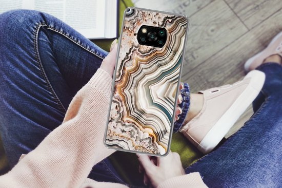 Xiaomi Poco X3 Pro - Natuursteen - Gros plan - Motifs - Coque de téléphone en Siliconen