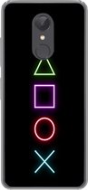 Geschikt voor Xiaomi Redmi 5 hoesje - Gaming - Neon - Console - Zwart - Controller - Gamen - Siliconen Telefoonhoesje