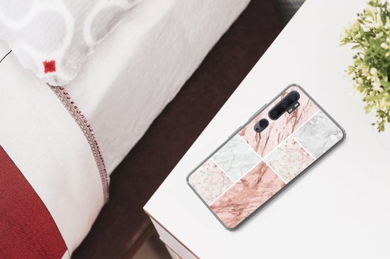 Xiaomi Mi Note 10 Pro - Marbre - Wit - Rosé - Coque de téléphone en Siliconen