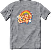 Born This Way | Pride T-Shirt | Grappig LHBTIQ+ / LGBTQ / Gay / Homo / Lesbi Cadeau Shirt | Dames - Heren - Unisex | Tshirt Kleding Kado | - Donker Grijs - Gemaleerd - XXL