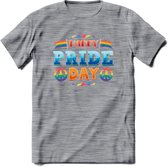 Pride Day | Pride T-Shirt | Grappig LHBTIQ+ / LGBTQ / Gay / Homo / Lesbi Cadeau Shirt | Dames - Heren - Unisex | Tshirt Kleding Kado | - Donker Grijs - Gemaleerd - 3XL