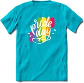 Pride Day | Pride T-Shirt | Grappig LHBTIQ+ / LGBTQ / Gay / Homo / Lesbi Cadeau Shirt | Dames - Heren - Unisex | Tshirt Kleding Kado | - Blauw - L