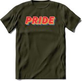 Pride T-Shirt | Grappig LHBTIQ+ / LGBTQ / Gay / Homo / Lesbi Cadeau Shirt | Dames - Heren - Unisex | Tshirt Kleding Kado | - Leger Groen - XL