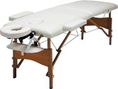 Meerveil® Massagetafel - Mobiele Massagetafel - Inklapbare Massagetafel - Draagbare Massagetafel - Massage Bed - Verstelbare Massagetafel - Wit