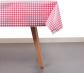 Raved Tafelzeil Boerenbont Ruit Rood Klein  140 cm x  240 cm - PVC - Afwasbaar