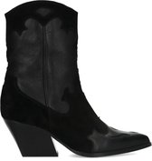 Sacha - Dames - Zwarte suède cowboylaarsjes - Maat 39